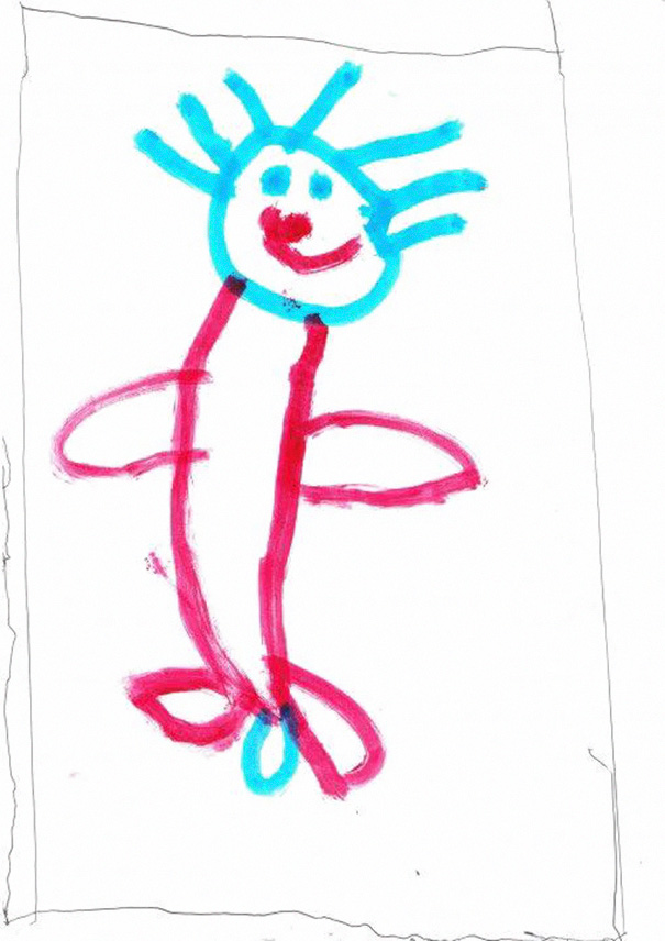 Portrait Miss 3 Did Of Her Dad!!