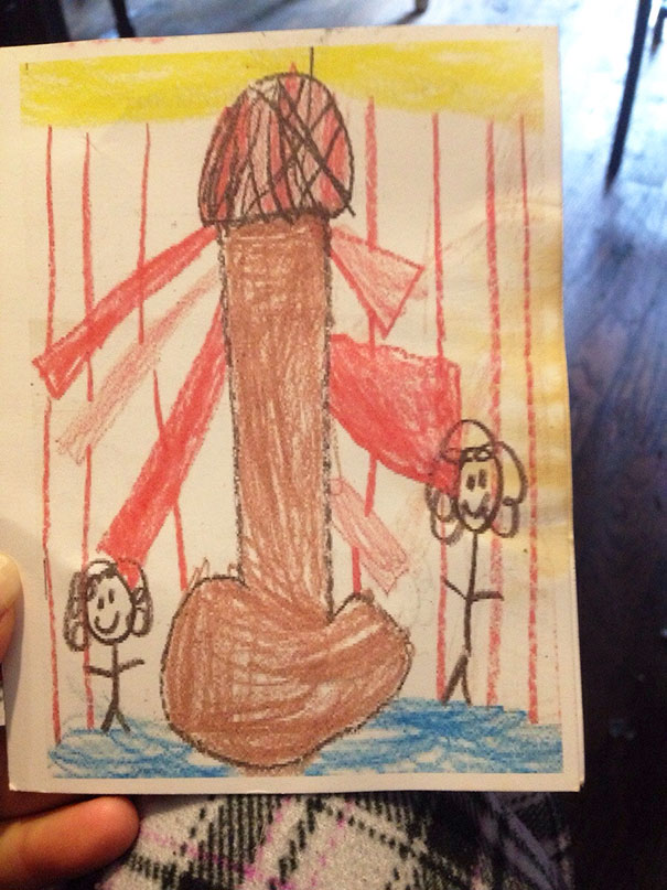 I Worked A Kindergarten Graduation Service Where The Kids Drew Their Own Programs. Obviously It's A Lighthouse