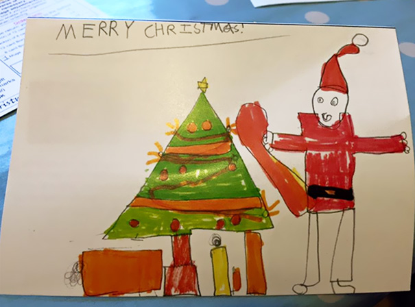 My Son's Christmas Card Design