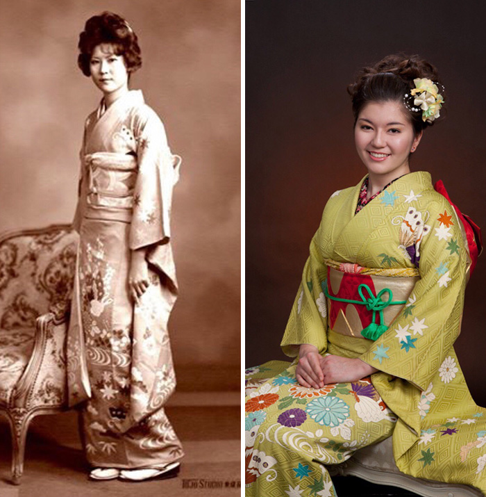 Same Kimono, Same Age, And Same Dna. My Mother In 1976 And I In 2011