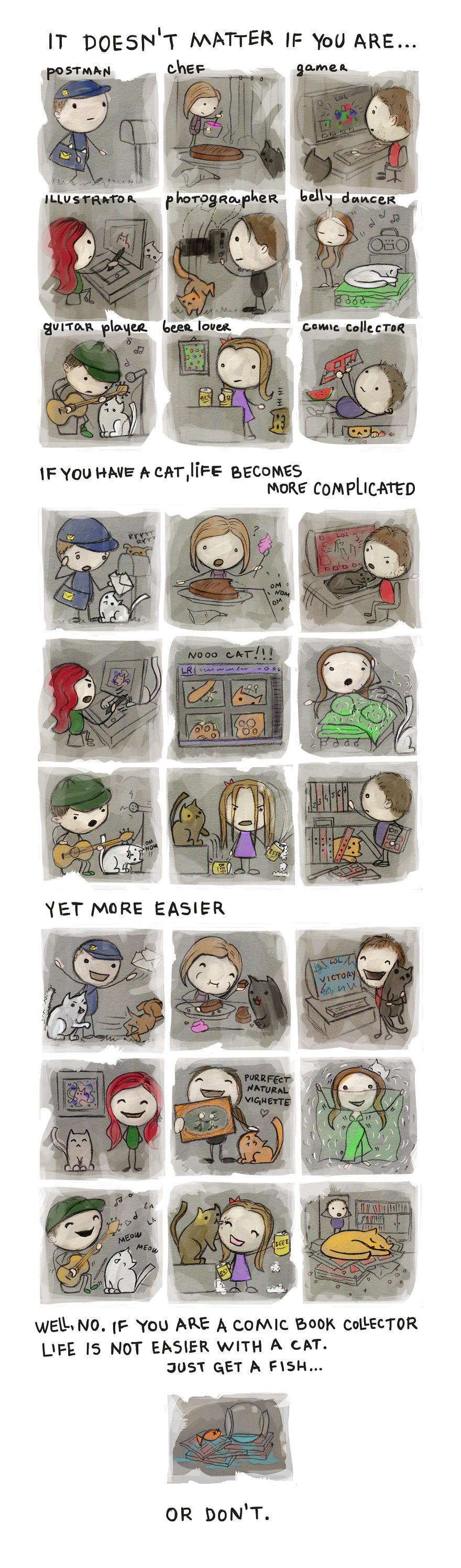 Life With Cats Is Both - More Comlpicated And Easier