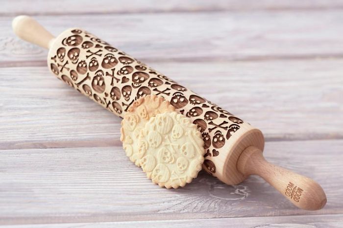 Mood For Wood - Pretty Rolling Pins Laser Engraved