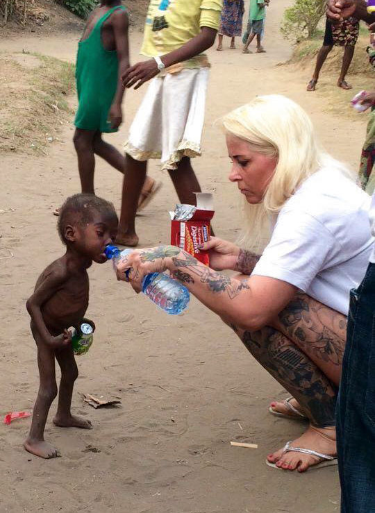Heartbreaking Moment When A 2-Year-Old Left To Die Is Given Water In Nigeria