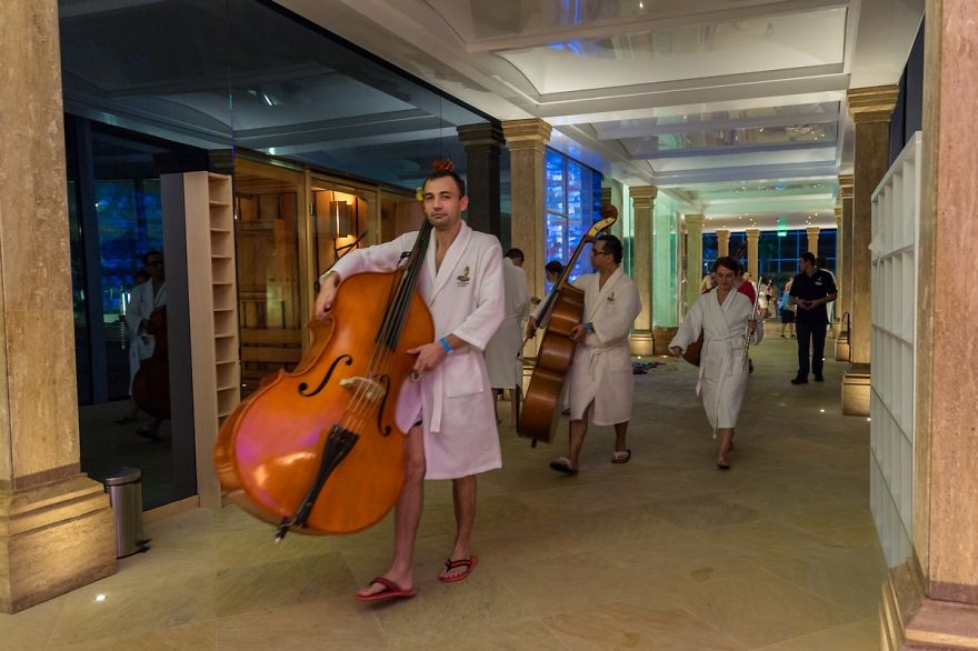 How 80 Musicians Turned A Pool Into A Concert Hall