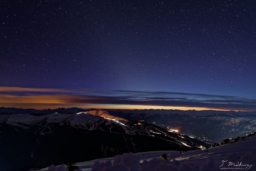The Freezing Cold Did Not Stop Me From Photographing Whistler Slopes After Dark