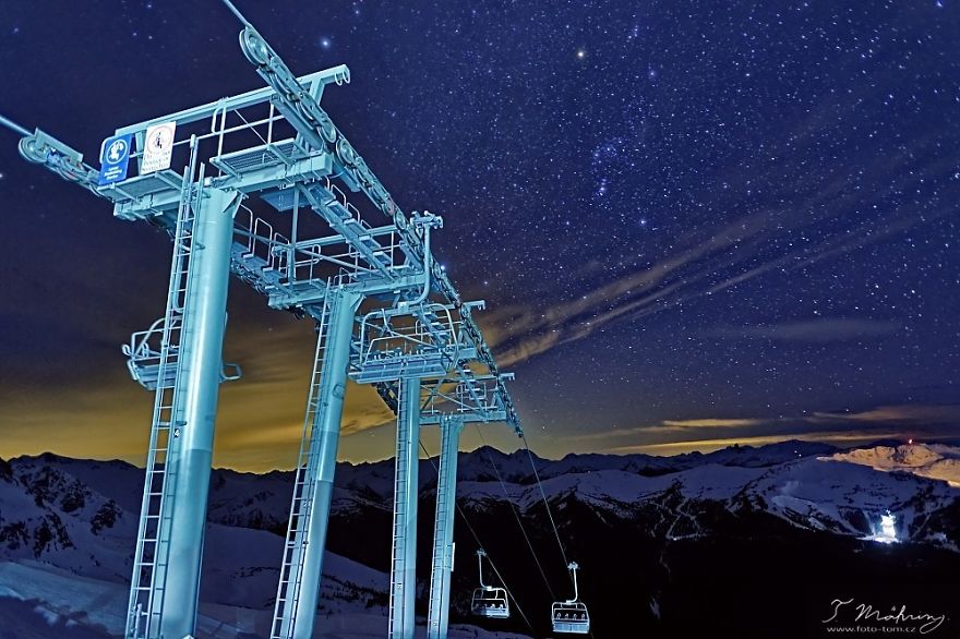 The Freezing Cold Did Not Stop Me From Photographing Whistler Slopes After Dark