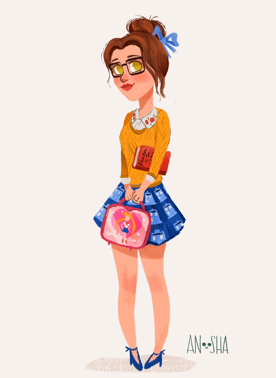 I Illustrated Disney Princesses As Modern Day Girls Living In The 21st Century