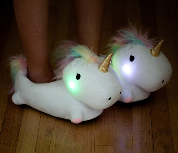 Unicorn Bedroom Slippers That Light Up When You Walk