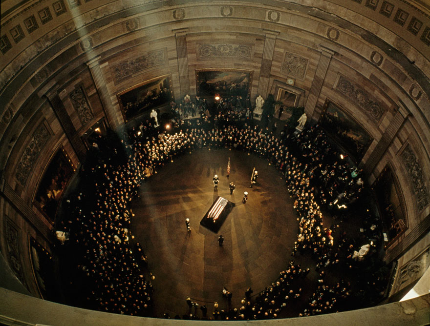 John F. Kennedy’s Coffin Lies In State Beneath The Capitol’s Dome, November 1963