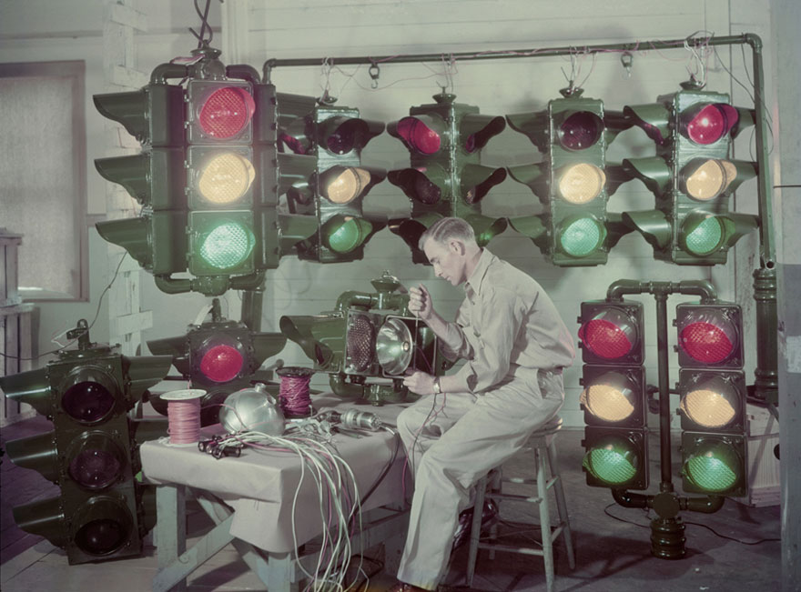 Traffic Lights Are Made In Shreveport, Louisiana, And Sent Around The U.s. And Abroad, December 1947