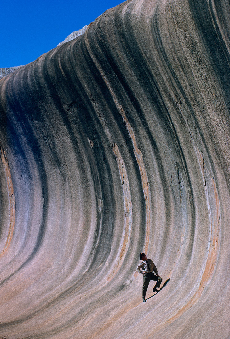 A Wave Of Rock Shaped By Wind And Rain Towers Above A Plain In Western Australia, September 1963