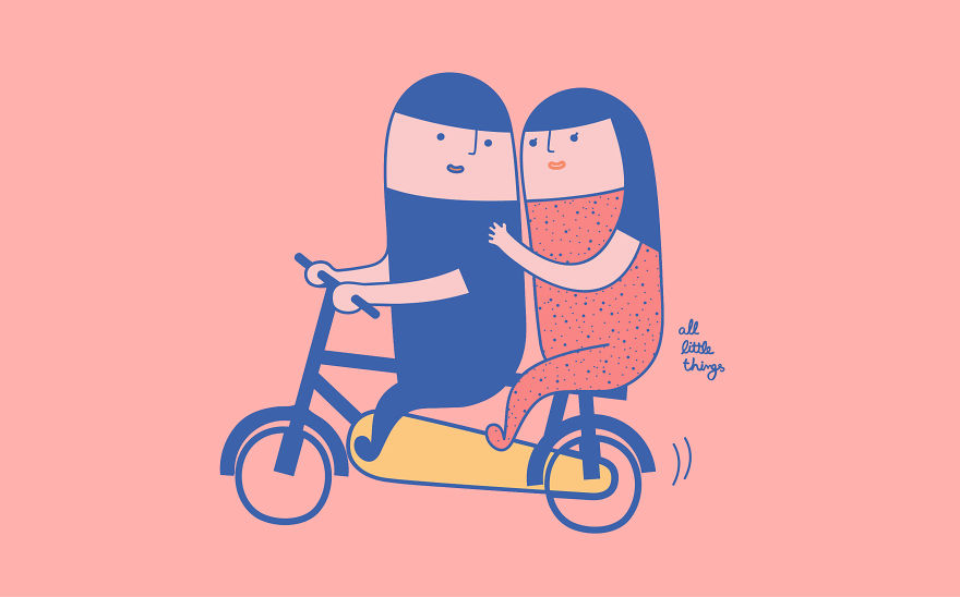 We Draw Illustrations To Share Sweet Moments Of Our Relationship