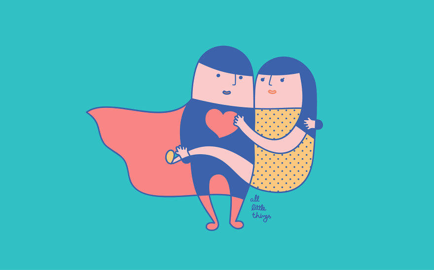We Illustrated 5 Delightful Moments Of Simple Love