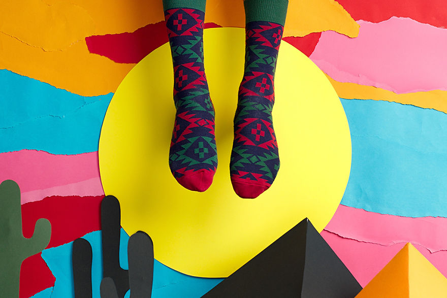 We Missed Summer So We Created Colorful Socks For Grey Winter Days