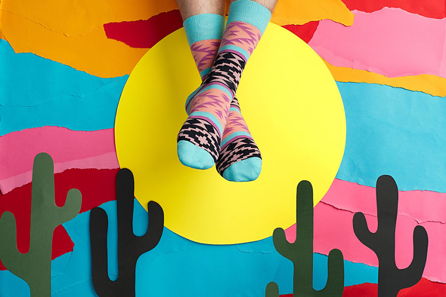 We Missed Summer So We Created Colorful Socks For Grey Winter Days