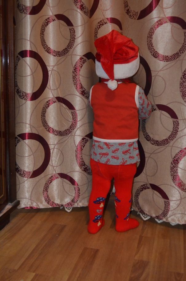 My 1,8 Year Old Son Playing Hide And Seek, Last Christmas.