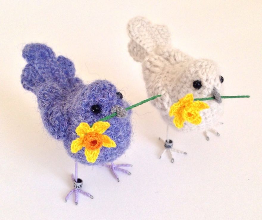 I Make Realistic Crocheted Birds Out Of Wool