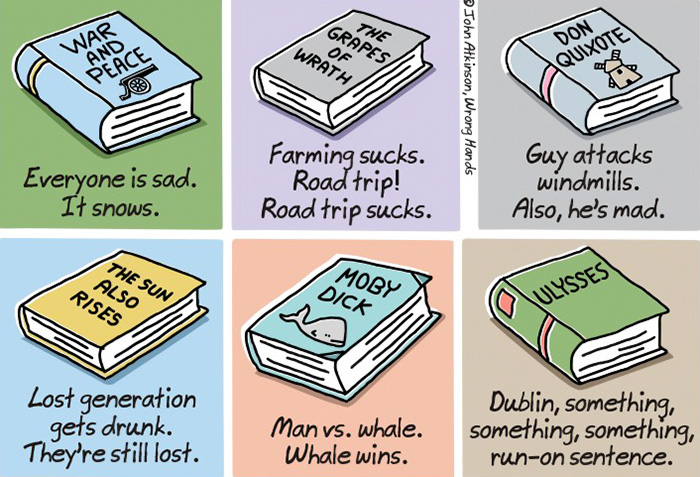 Extremely Shortened Versions of Classic Books For Lazy People