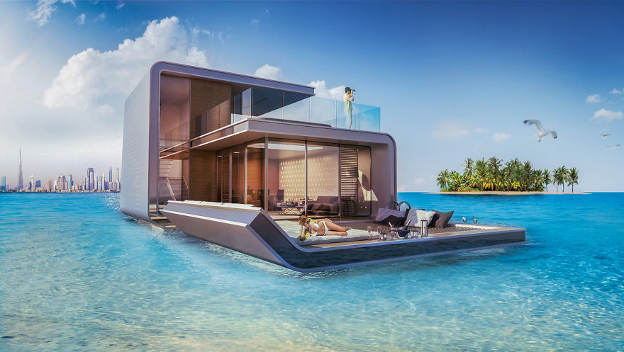 Amazing Floating House Built Over Sea Amazing Floating House Built Over Sea