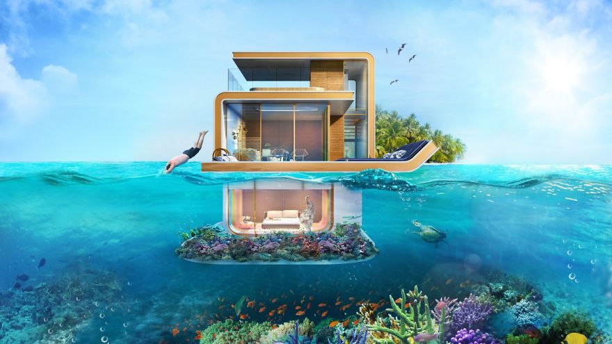 Amazing Floating House Built Over Sea Amazing Floating House Built Over Sea
