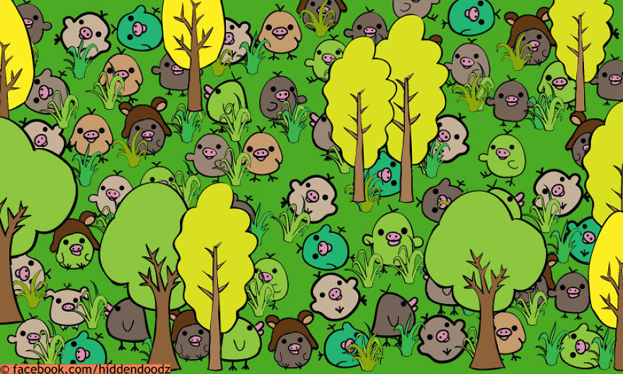 Can You Find The Little Pig Hidden In This Forest?