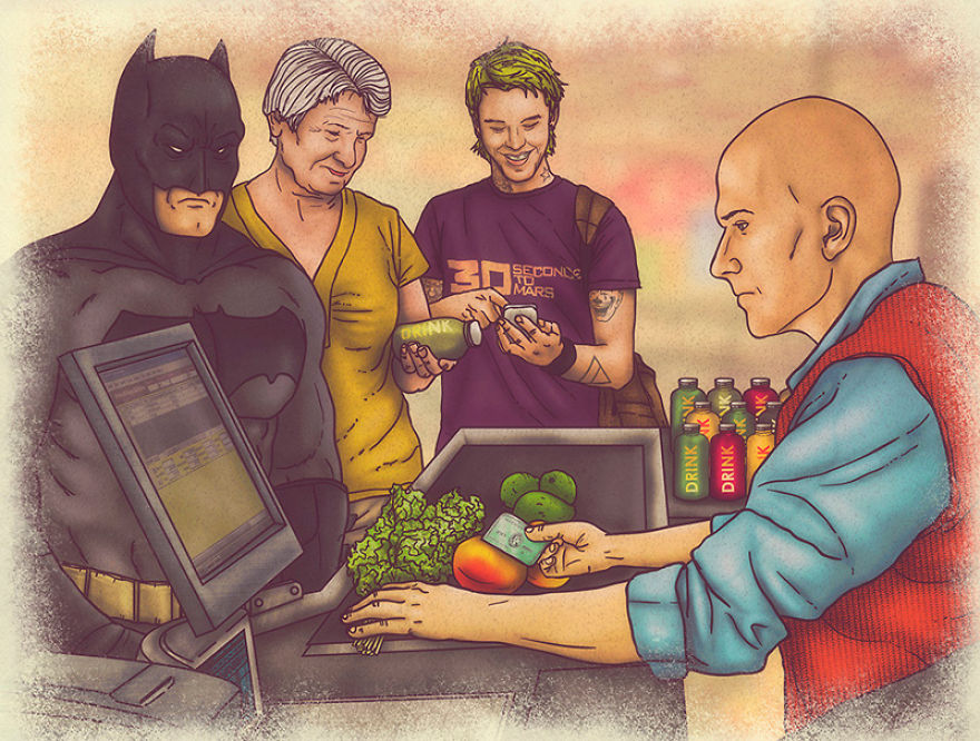 Colombian Artist Illustrates Private Lives Of Iconic Superheroes