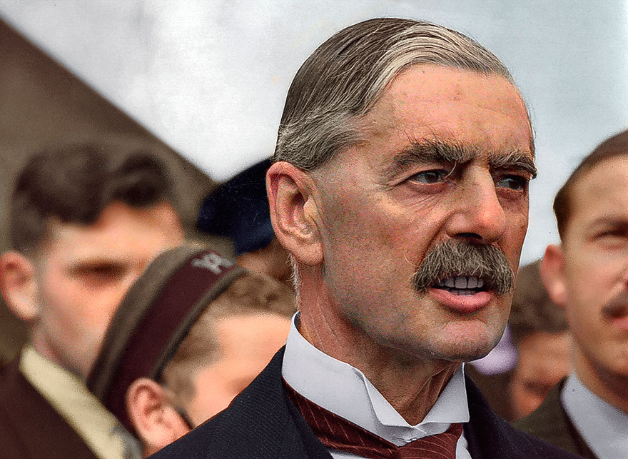 British Premier Sir Neville Chamberlain