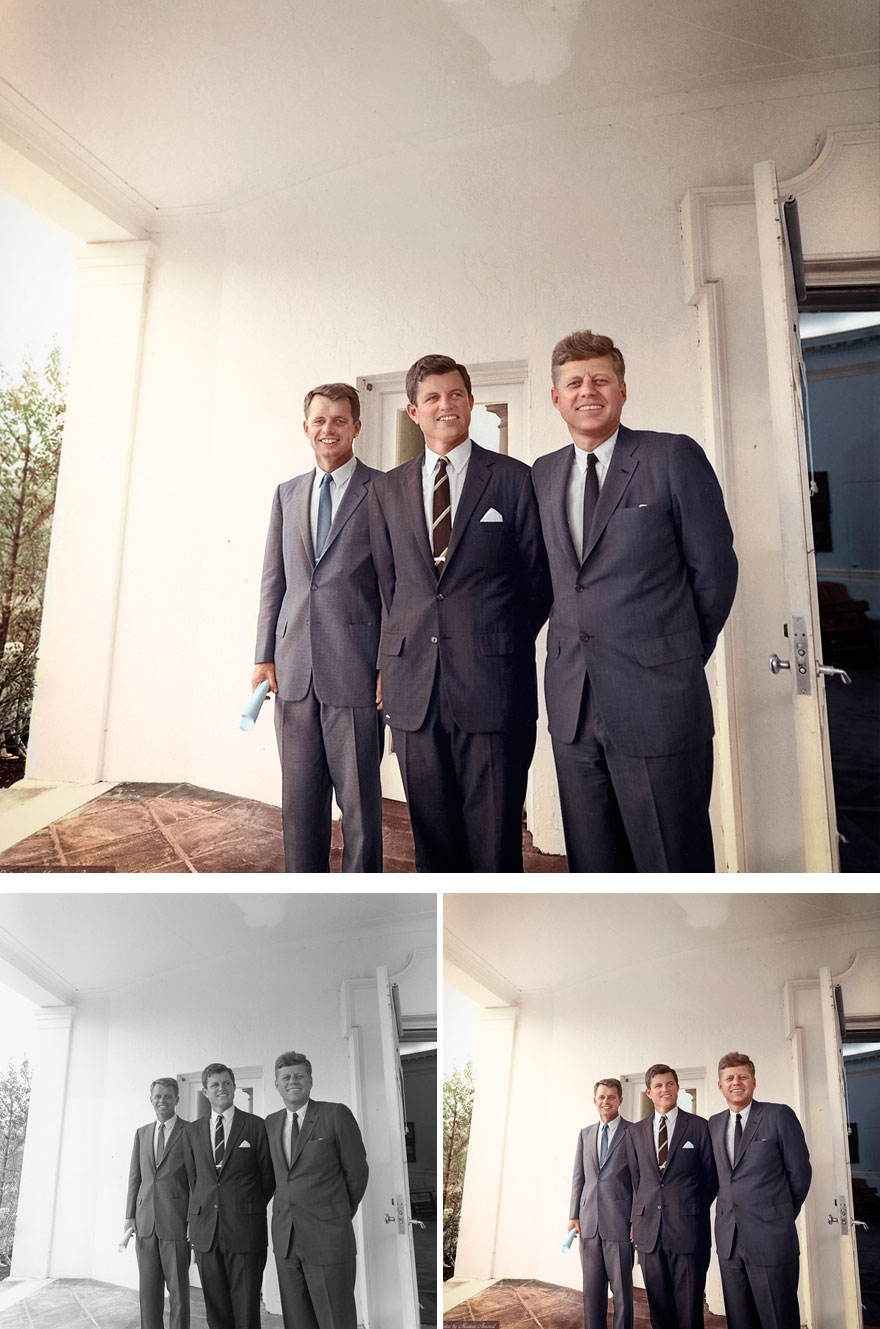Brothers Robert Kennedy, Edward "ted" Kennedy And John F. Kennedy