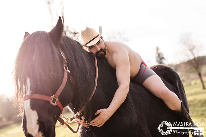 Canadian Guy Defies Gender Stereotypes With Sensual Countryside 'Dudeoir' Photoshoot