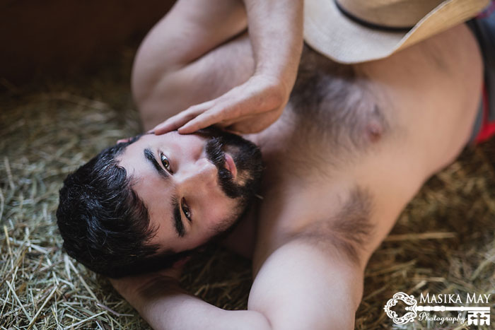 Canadian Guy Defies Gender Stereotypes With Sensual Countryside 'Dudeoir' Photoshoot