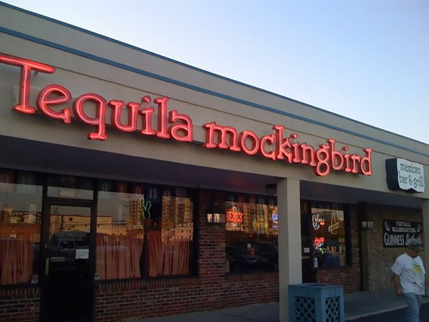 Bar sign ‘Tequila mockingbird’