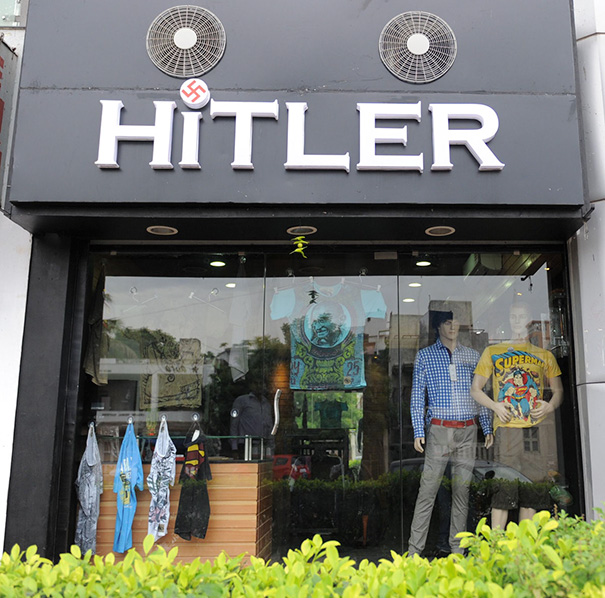 Clothing shop sign ‘HITLER’