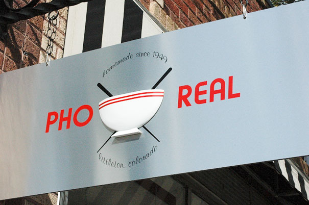 Restaurant sign ‘PHO REAL’
