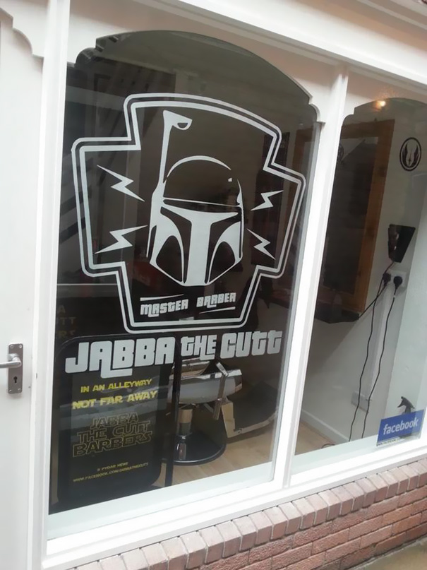 Barber shop sign ‘JABBA the CUTT’