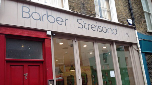 Barber shop sign ‘Barber Streisand’