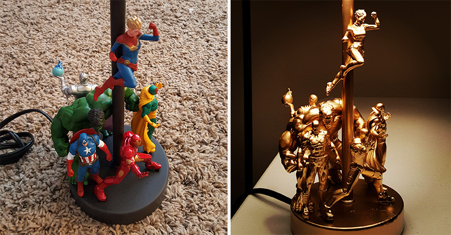 How To Make An Epic DIY Lamp From Cheap Action Figures