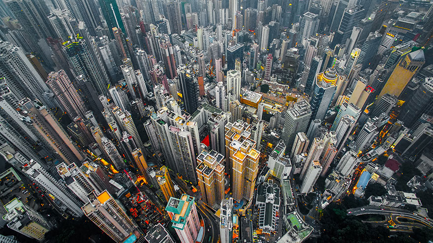 Drone Photos Reveal The Incredible Density Of High-Rises In Hong Kong
