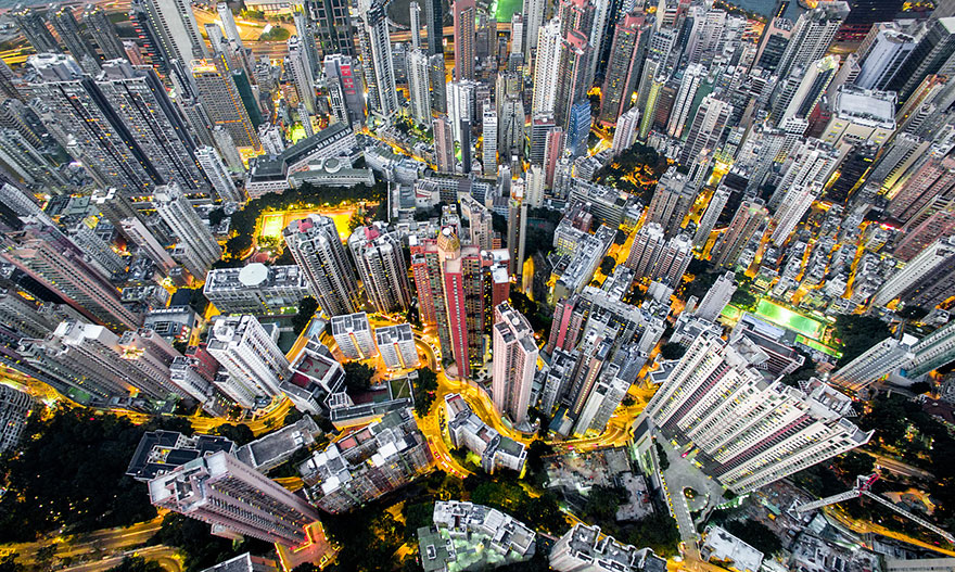 Drone Photos Reveal The Incredible Density Of High-Rises In Hong Kong