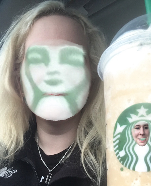 Face Swap With Starbucks Cup