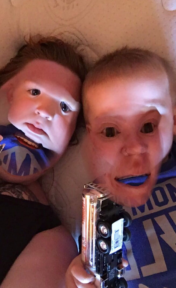 Tried The Snapchat Face Swap With My 3 Year Old