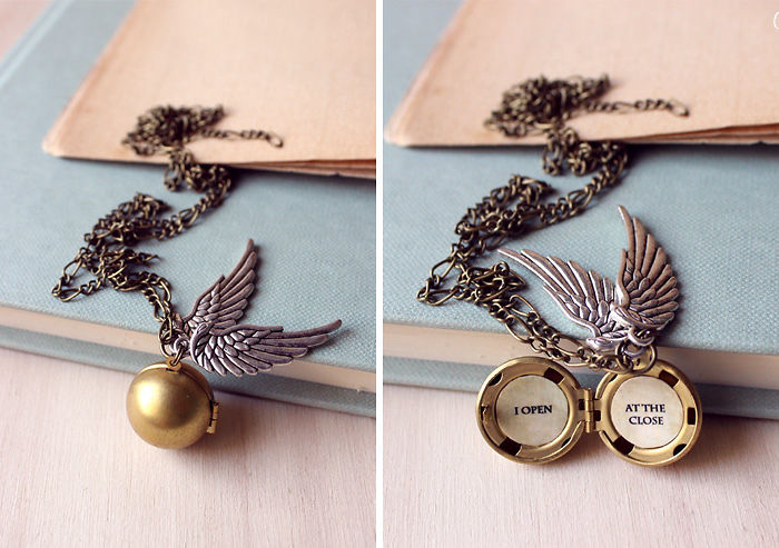 Harry Potter Golden Snitch Necklace Pendant