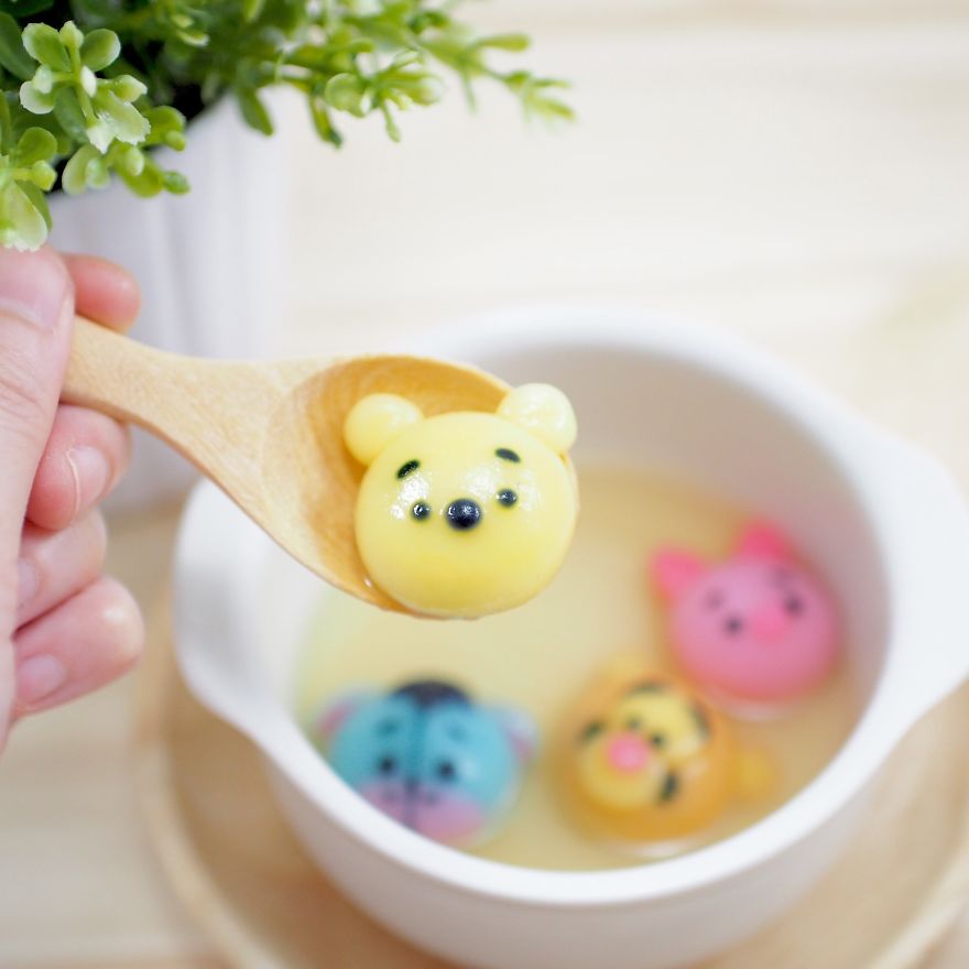 How I Make Winnie The Pooh Inspired Rice Dumplings