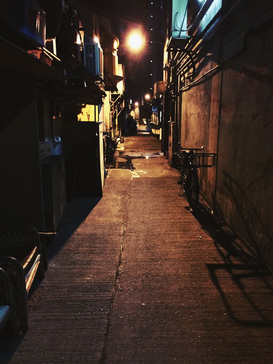 Midnight Back Alleys Of Hong Kong