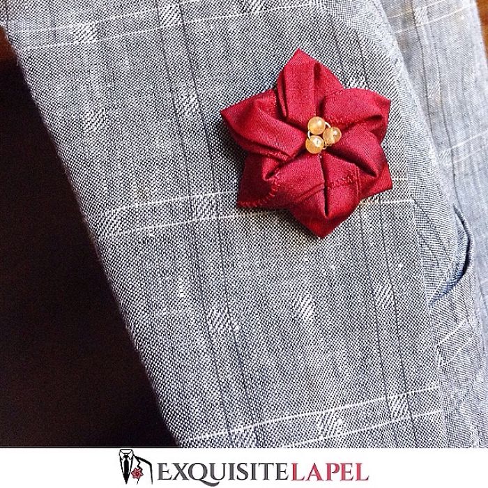 I Make Japanese Style Fabric Flower Lapel Pins For Stylish Dressers