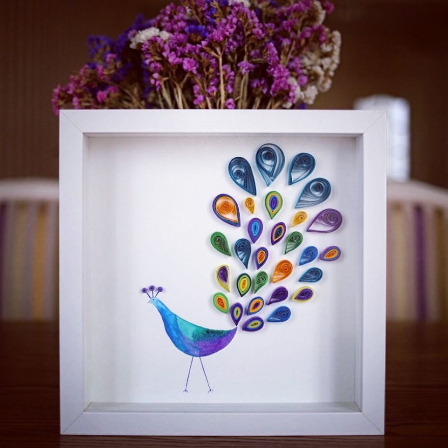I Combine Quilling Paper Art And Watercolours To Create An Entire Garden Of Happiness