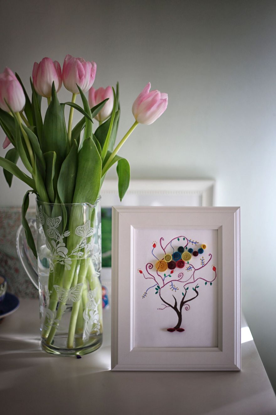 I Combine Quilling Paper Art And Watercolours To Create An Entire Garden Of Happiness
