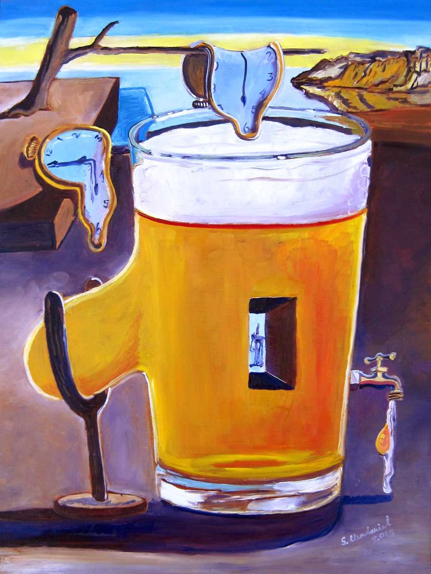 Inspired By Salvador Dali. Pint Of Everlasting Effervescence