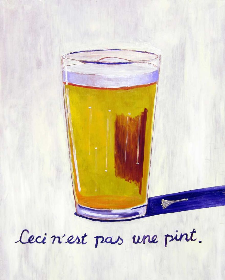 Ceci N’est Pas Une Pint. Inspired By René Magritte