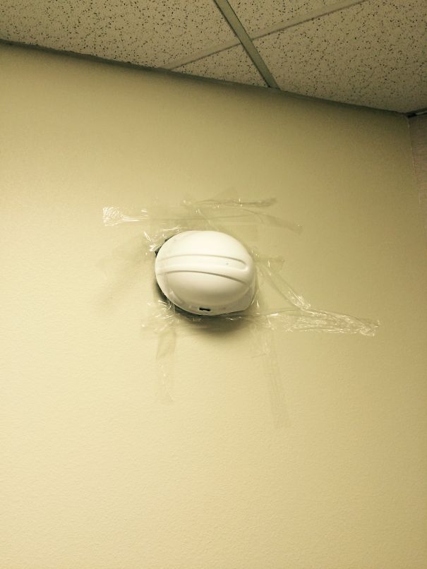 That's One Way To Silence A Fire Alarm.