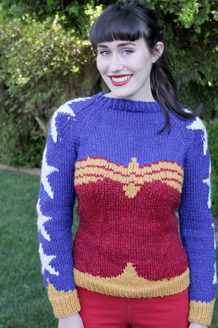 Knitted Wonder Woman Sweater That'll Make You Look Super